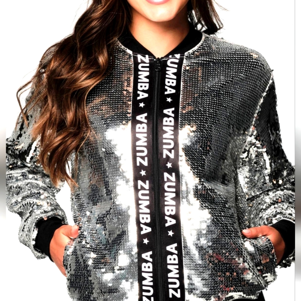 Zumba Sequin Jacket size S Still Available Price Firm .